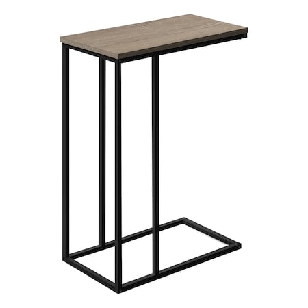 Monarch Specialties End Table, 15.75 W, 24 H, Particle Board, Metal, Dark Taupe I 3766